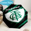 Custom Name Umbrella Green Shield America Design Umbrella 8-Frame for Travel, Camping, Casual Lightweight Portable, Essential for Family Gifts