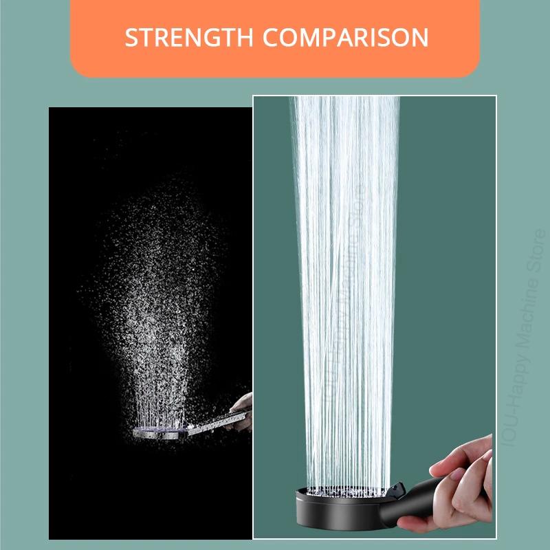 Schwarzer Duschkopf mit 5 Modi, verstellbarer Hochdruck-Wasserspar-Duschkopf, Wassermassage-Duschkopf, Badezimmer-Zubehör