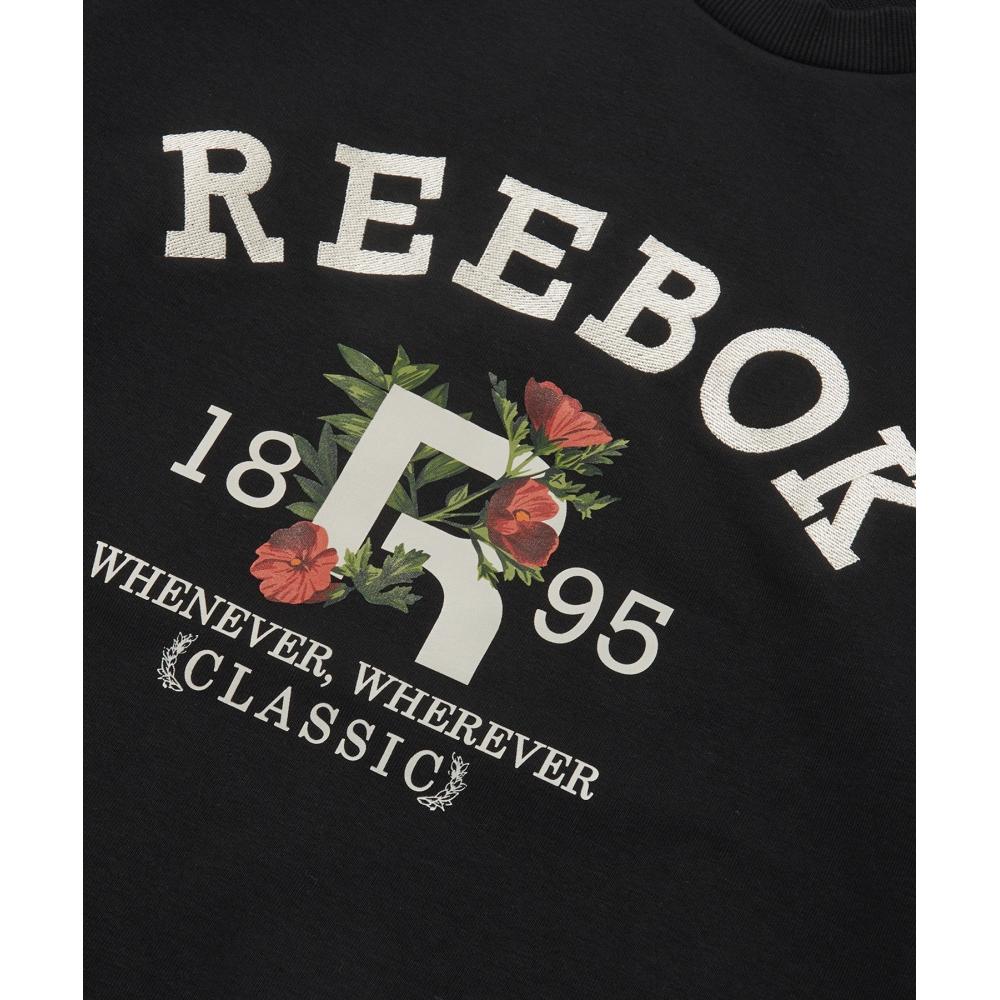 Reebok 1895 Blumen Sweatshirt Schwarz