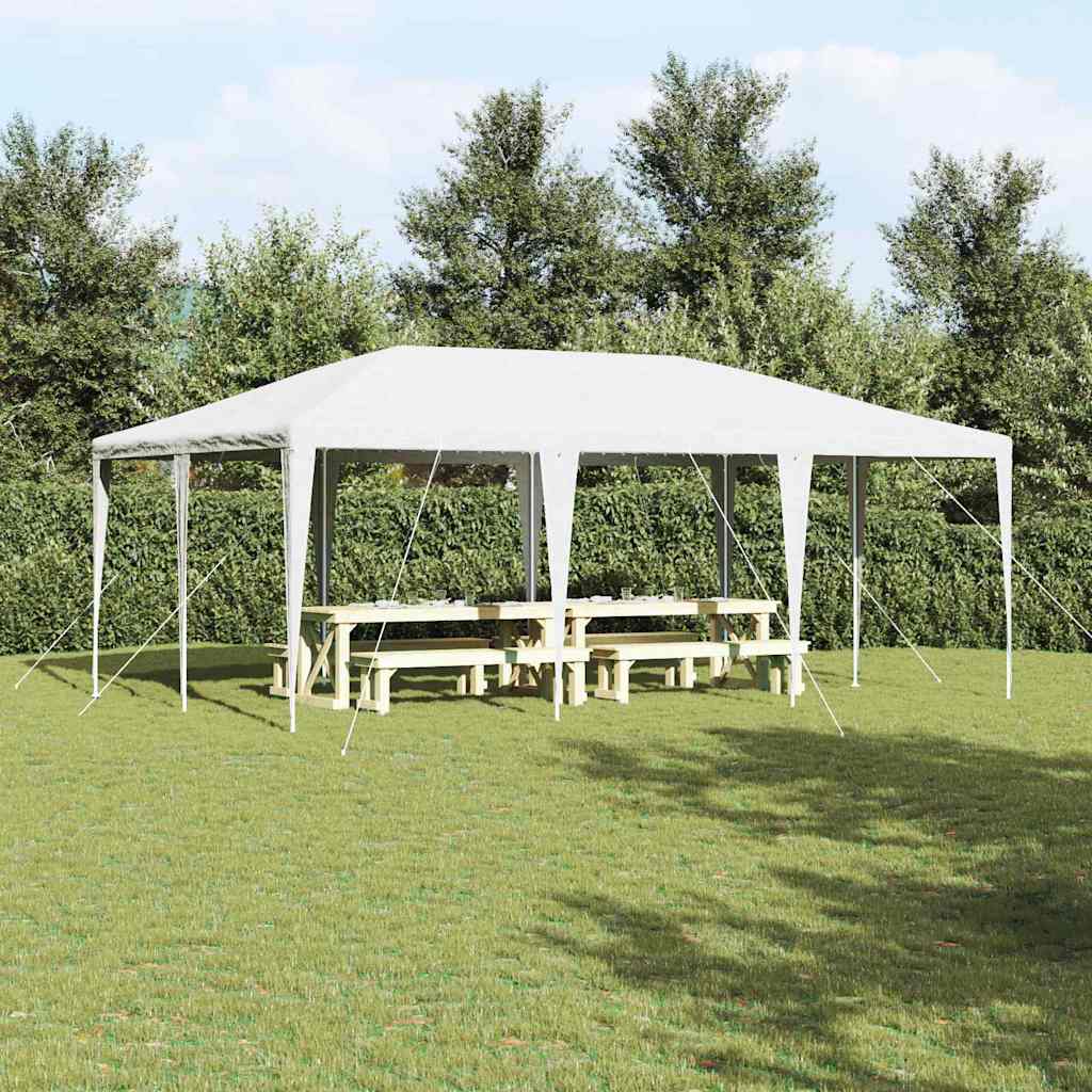 Party Tent White 600 X 400 X 266 Cm Polyethylene and Steel
