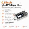 DC 0-30V Ultra-Thin Mini OLED Voltmeter 0.5 Inch OLED Display Voltage Meter for DIY 1-6S Battery Capacity Percentage Indicator