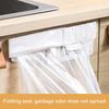2Pcs Foldable Trash Bag Holder with Magnetic Closure Wall Mounted Folding Garbage Rack Collapsible Hanging Garbage Bag Holder