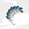 European Design Sense of Elegance Temperament Full of Zirconium Leaves Brooch Anti-light Accessories Classic Luxury