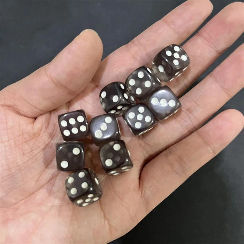 50Pcspack High Quality New 12Mm Acrylic Transparent D6 Point Dice #12 Round Corner Boutique Dice