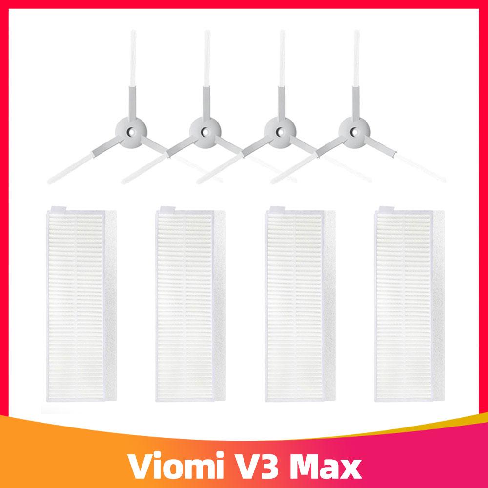 Für Xiaomi Viomi V3 Max Roboterstaubsauger Haupt-Seitenbürste Hepa-Filter Mopp-Lappen Ersatzteile Zubehör V-RVCLM27B