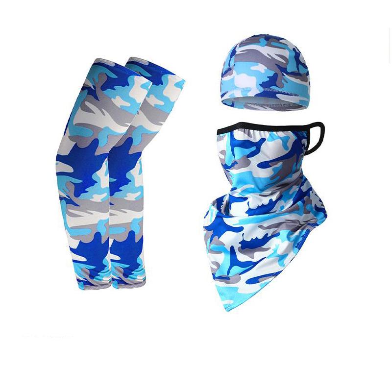 1 Set Unisex Cooling Arm Sleeves Cover Sports Running UV Sun Protection Cycling Sleeves+Riding