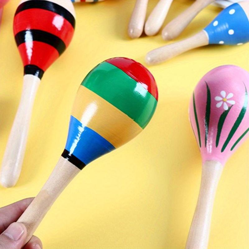 Wooden Maraca Hand Percussion Instrument Rhythm Shaker for Live Performances Parties and Musical Entertainment