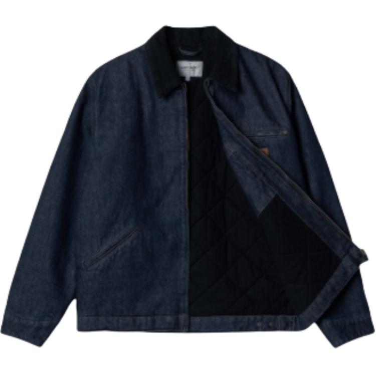 Carhartt WIP Solid Color Loose Fit Denim Jacket Men Jackets Blue I034734-B89-02