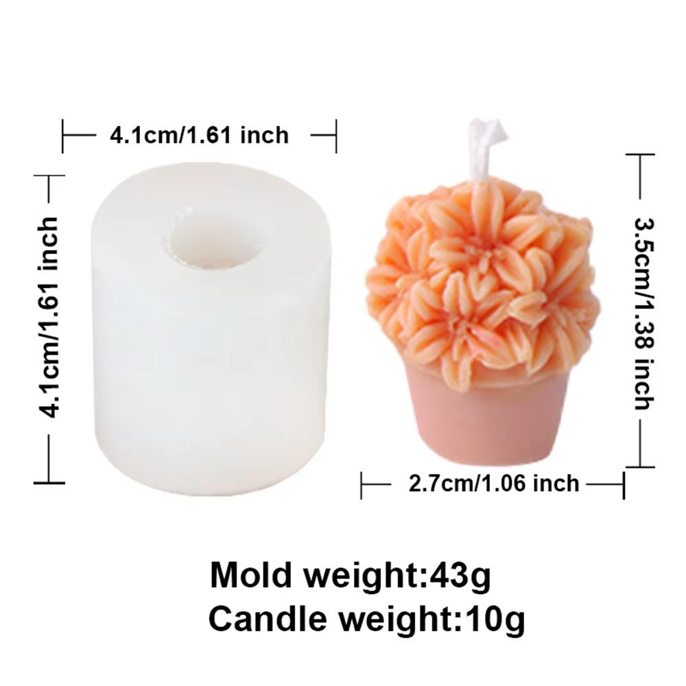 3D Tulip Flower Pot Shape Silicone Mold DIY Rose Bouquet Candle Soap Plaster Crafts Resin Mold Manual Art Making Tools