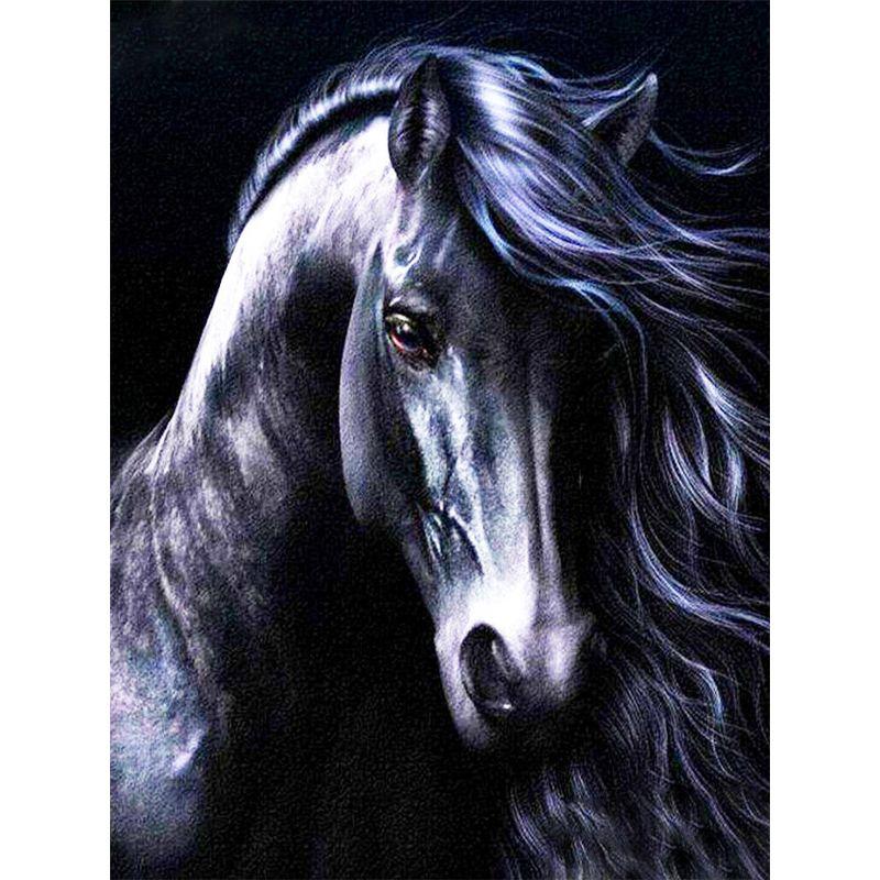 Diamond Painting Horse Full Round Diamond Embroidery Animals Picture 5D Diy Mosaic Rhinestone Home Decoration