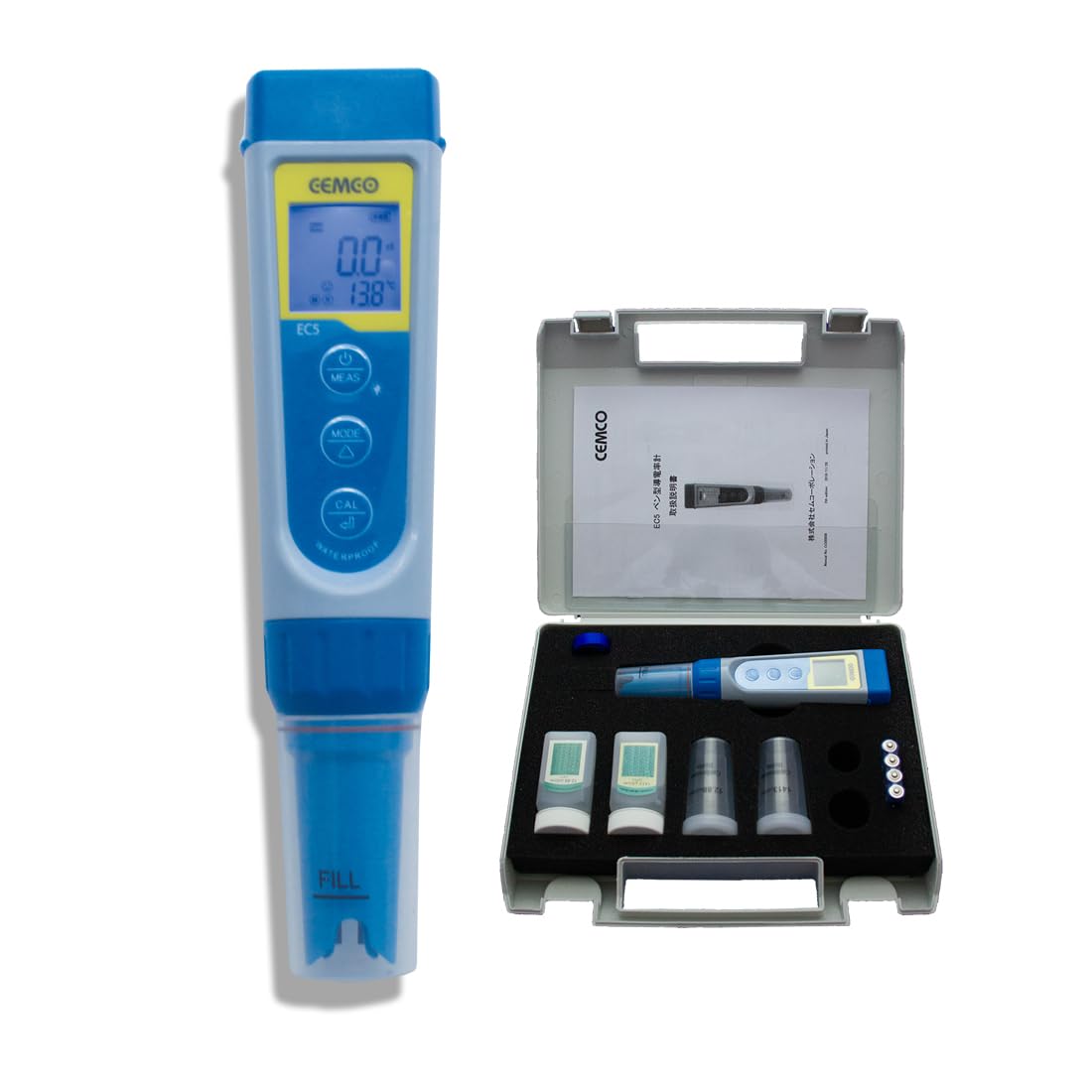 

CEMCO EC5 Water Quality Measures with Replaceable Electrodes Meter, EC/Conductivity/TDS/Salinity/Temperature синій