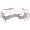 VidaXL Salon de Jardin avec Coussins 9 pcs, Canapés avec Pieds Réglables, Ensemble de Meubles d'Extérieur Patio Terrasse, 3250405