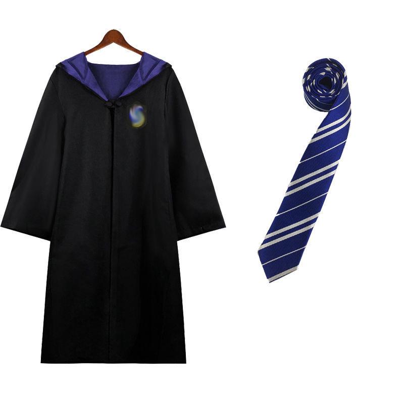 Harry Potter Wizard Robe Cosplay Costume for Kids & Adults - Magic Cloak Cape for Halloween