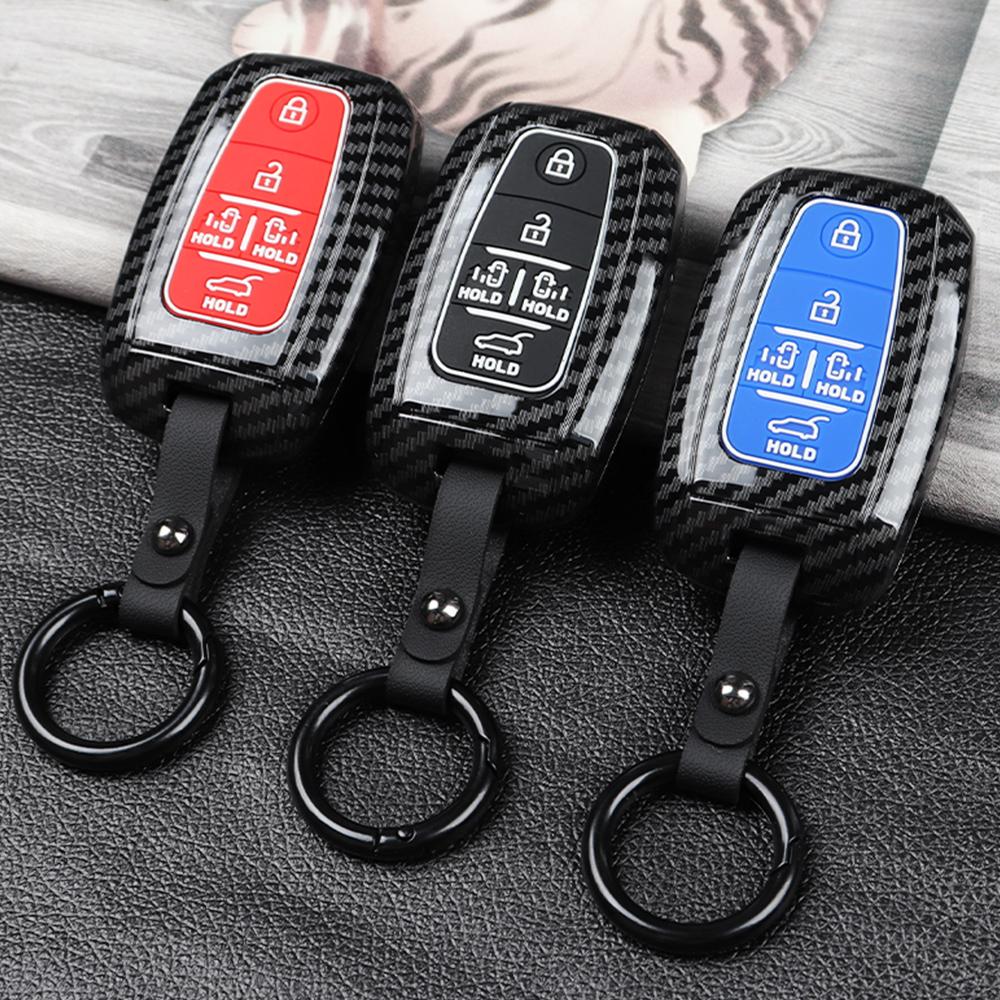 For Kia Sedona Grand Carnival 2015 2016 2017 2018  Stonic Forte Niro Soul Sorento ABS Carbon Car Key Cover Case