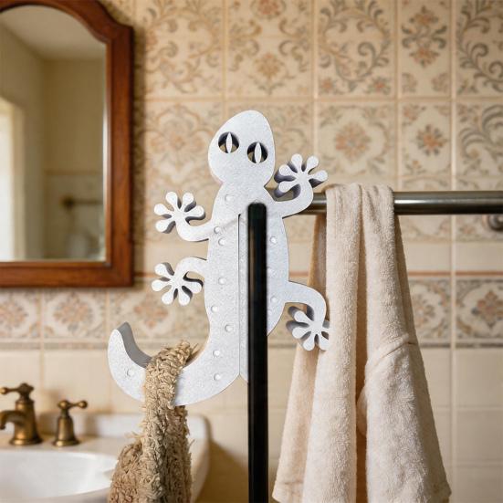 Crochet d'angle pour porte de douche en verre de salle de bain Forme d'animal imprimée en 3D Porte-serviettes Peignoir Crochets décoratifs pour porte de douche sans cadre