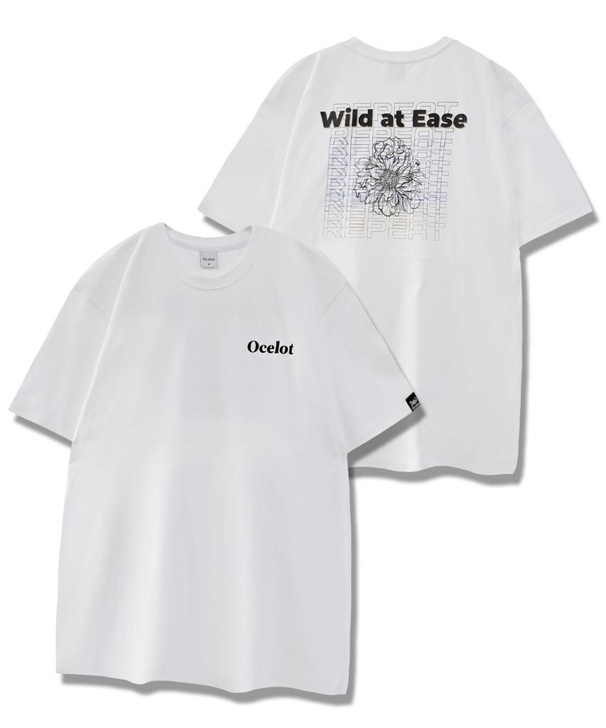Osillos C56 Ocelot Graffiti Boxy Fit T-Shirt_White