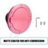 X AUTOHAUX Pink Aluminum Alloy ABS Gas Fuel Filler Door Cover for Jeep Wrangler JK JKU Sport Rubicon Sahara Unlimited 2007-2018 Fuel Filler Cover
