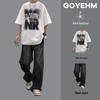 Men's Trendy Loose Casual Summer Cotton T-Shirt Set