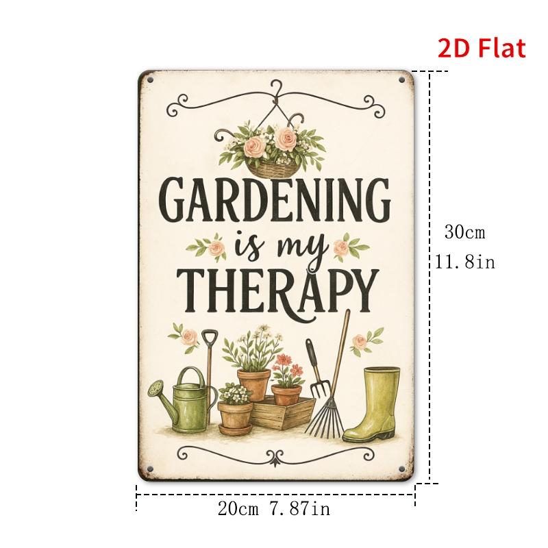 

Retro Vintage Gartenarbeit Decorative Sign Stck D Flach Eisen Wandschild Wetterfest Garten Zuhause Wanddekoration Geschenk 20x30cm（7.8x11.8inch）