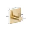 5Pcs Stainless Steel Adhesive Hooks Heavy Duty Wall Hooks Waterproof Towel Coat Hangers for Bathroom Kitchen