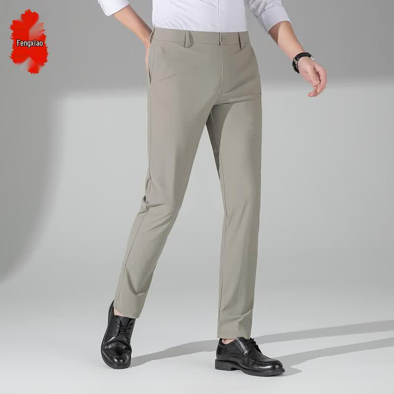 Men's Business Casual Straight-Leg Trousers