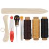 DIY Stitching Leather Hand Sewing Craft Tool Thimble Measuring Tape Awl Accessory Set