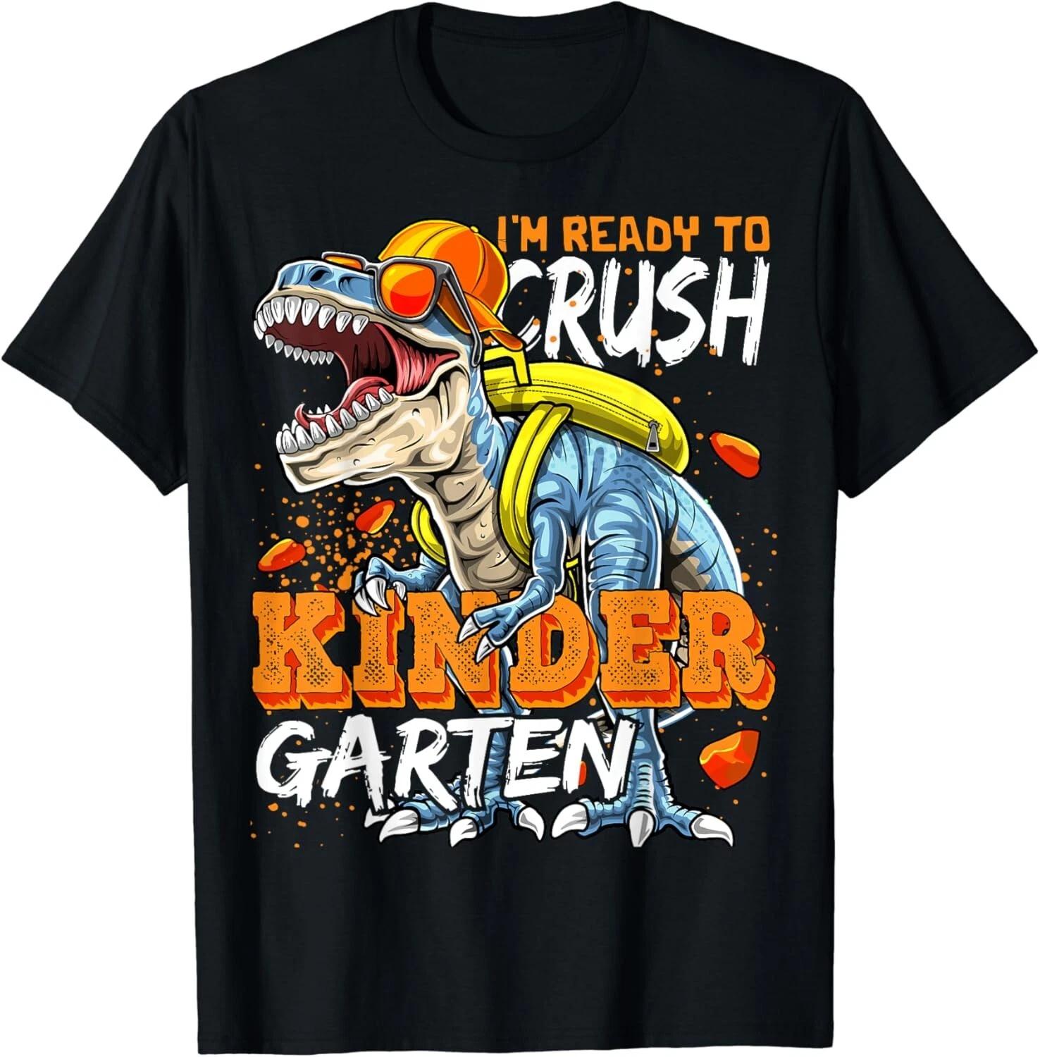 Ready To Crush Kindergarten Dinosaur Back to School Gift Unisex T-Shirt XL