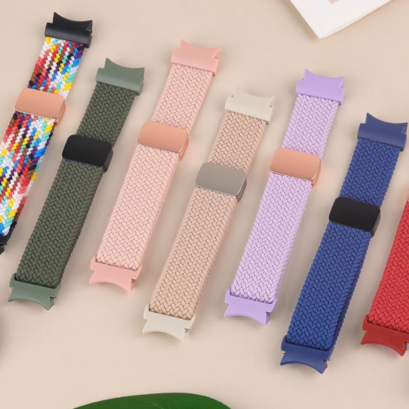 Armband für Samsung Galaxy Watch 7 6 4 classic/5 Pro 44mm 40mm 45 47 Ohne Lücken Geflochtenes Magnetisches Armband correa Galaxy watch 7 Armbänder