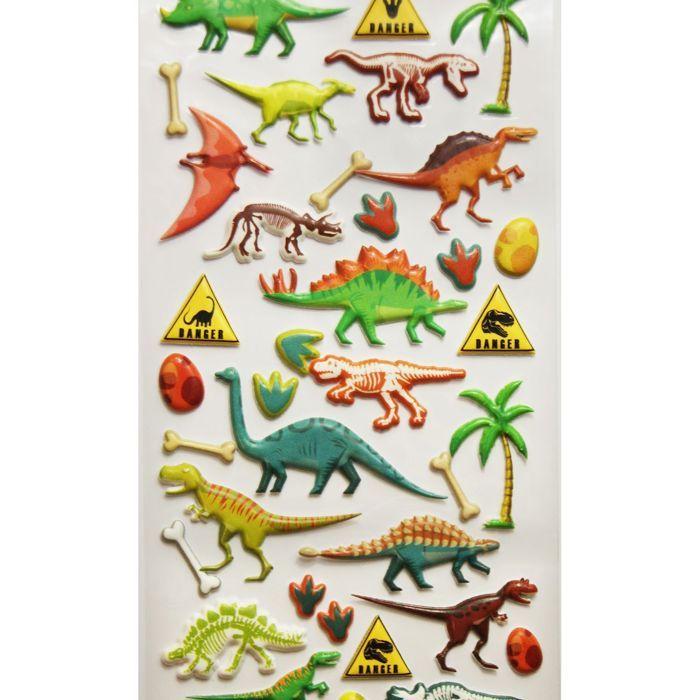 Reusable Stickers - 3D Relief - Dinosaurs and Fossils