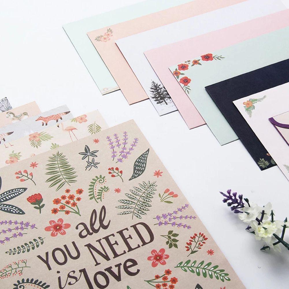 Beautiful Flower Gift Envelope Different Style Writing Paper Envelope Stationery Paper Letter Paper