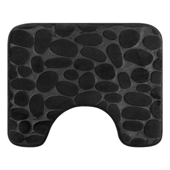 50cm Flannel U Shape Bathroom Rug Thick Absorbent Toilet Mat Non Slip Carpet Floor Pad Washable Bath Mat