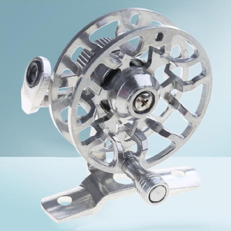 Fly Reel Right Handed Mini Lightweight Fishing Reel 53mm/50g Aluminum Alloy Ice Fishing Wheel Reel Spools Tackle Reel
