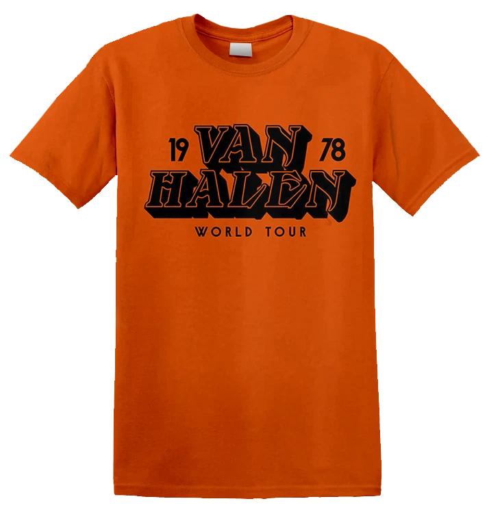 VAN HALEN - World Tour 78 Orange T-Shirt M