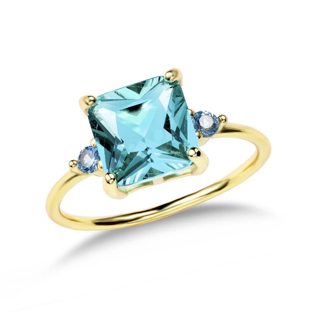 ANDYWEN 925 Sterling Silber Gold Big Green 9mm CZ Zirkon Ring Kristall Frauen Hochzeit Luxus Edlen Schmuck