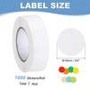 1000Pcs Colored Dot Stickers Color Coding Labels Blank Circle Stickers Adhesive Round Price Stickers for Office 12.7mm 19mm 25mm