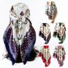 Women's Satin Artificial Silk Square Scarf Shawl Classic Chain Printing Silk Scarf 90cm Headscarf