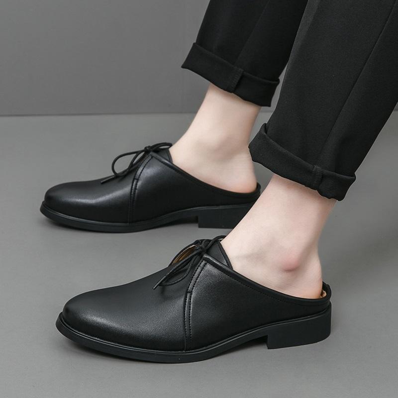 Modne Nowości Męskie Sznurowane Półkapcie Buty do Jazdy Męskie Casualowe Mule Mokasyny Oddychające Loafersy Zapatos Hombre