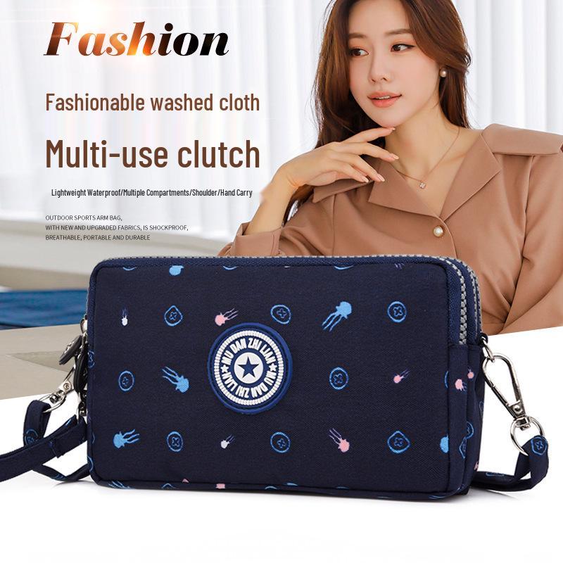 Women's Fashion Canvas Cell Phone Crossbody & Wristlet Handbag