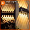 4/6/8LEDs Solar Wall Lamp Yard Street Decor Light Outdoor Waterproof Up and Down Luminous Lighting Garden Landscape Lamp