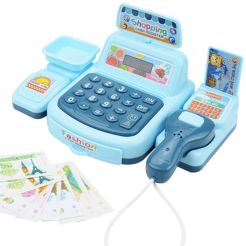 Childrens Play Cash Register Toy For Role Play With Sound And Light Features For Kids Learning