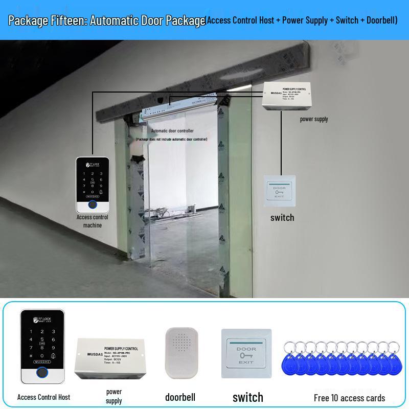 All-in-One Smart Lock: Mobile App, Card Swipe, Bluetooth, Fingerprint Access, Remote Control, Waterproof Access Control