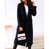 Women's Autumn and Winter Simple Double-breasted Long-sleeved Lapel Button Tweed Jacket