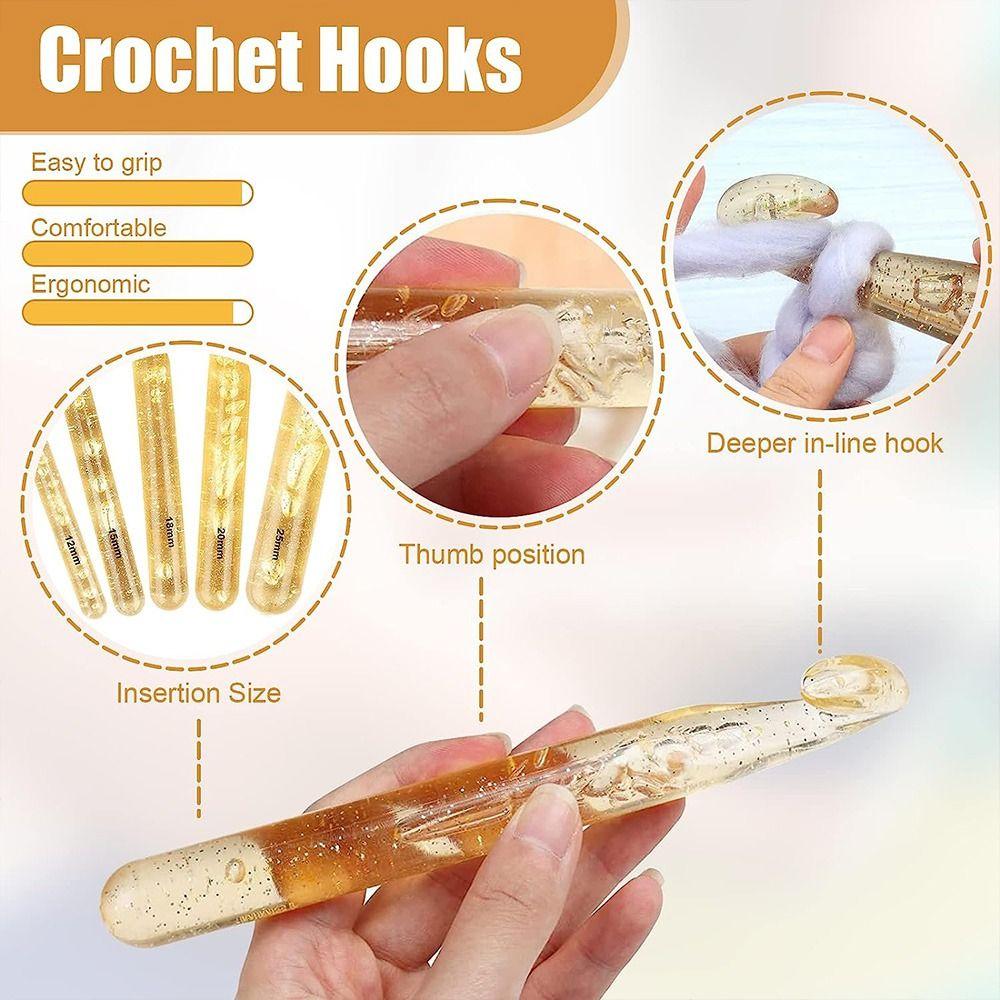 Long Crochet Needles Plastic Crocheting Needles New Crochet Hooks  Knitting