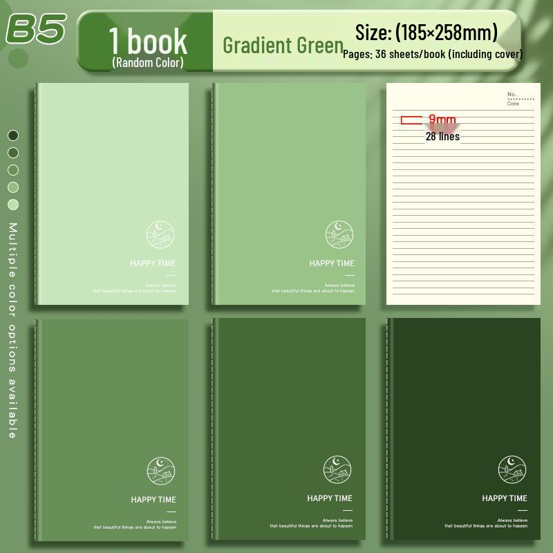 B5 Gradient Color Softcover Notebook for Junior and High School Students