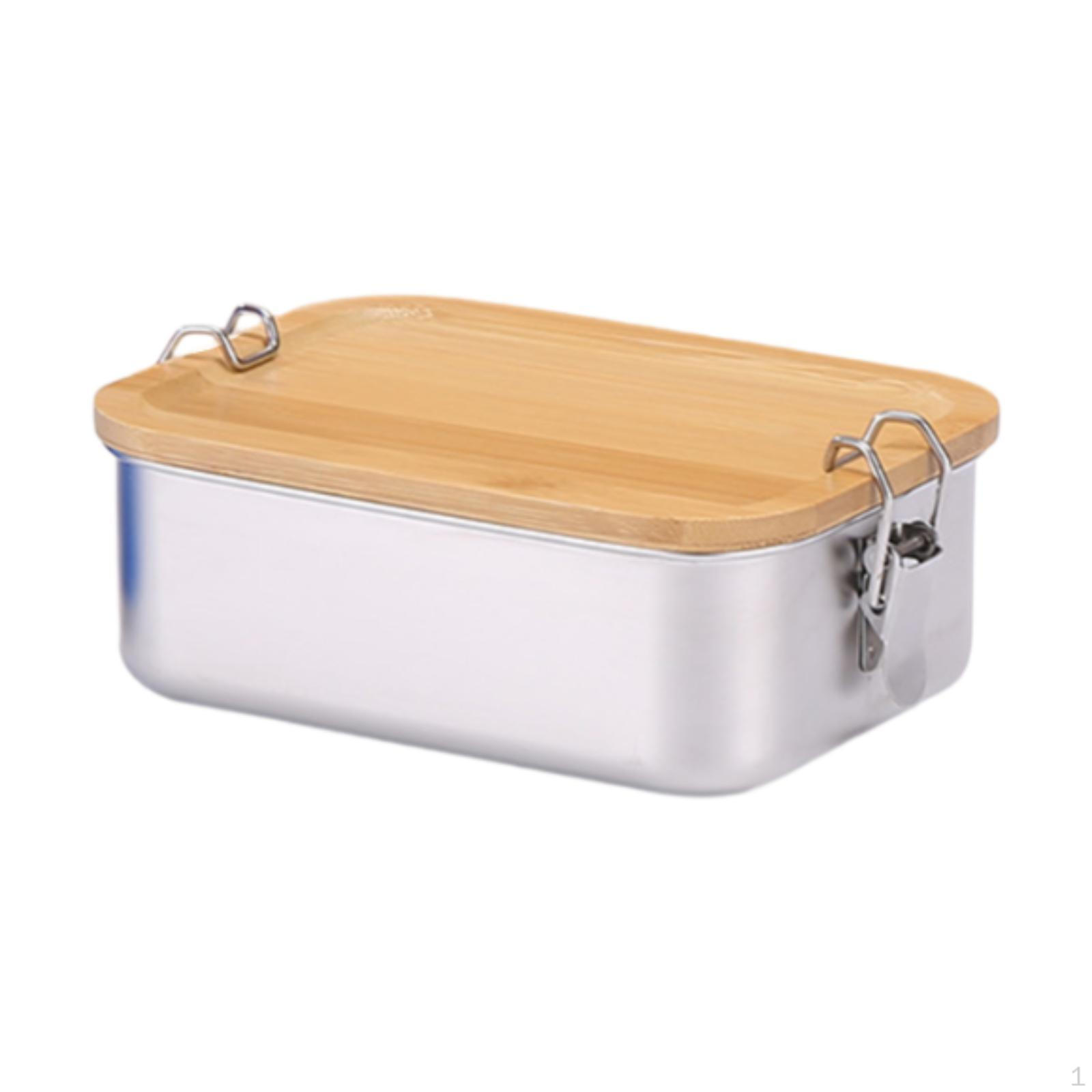 

Коробка для хранения свежих продуктов, контейнер для продуктов, легко моющийся, чехол для хранения в холодильнике с бамбуковой крышкой для путешествий 850 ml