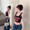 Summer senior feeling hot diamond vest women's high gram weight design feeling Spice girl inner wear personality outer wear suspender top