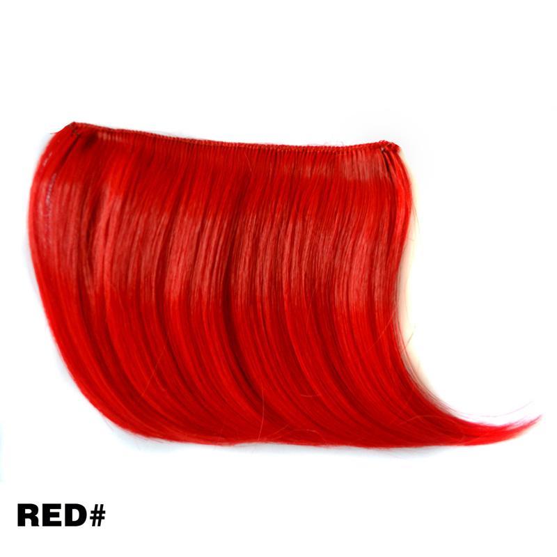 Hair Bangs 2Clips Clip-in Synthetic Hair Extension Rainbow Colorful Frontal Fake Fringe Hairpiece Instant Creative Hairstyle