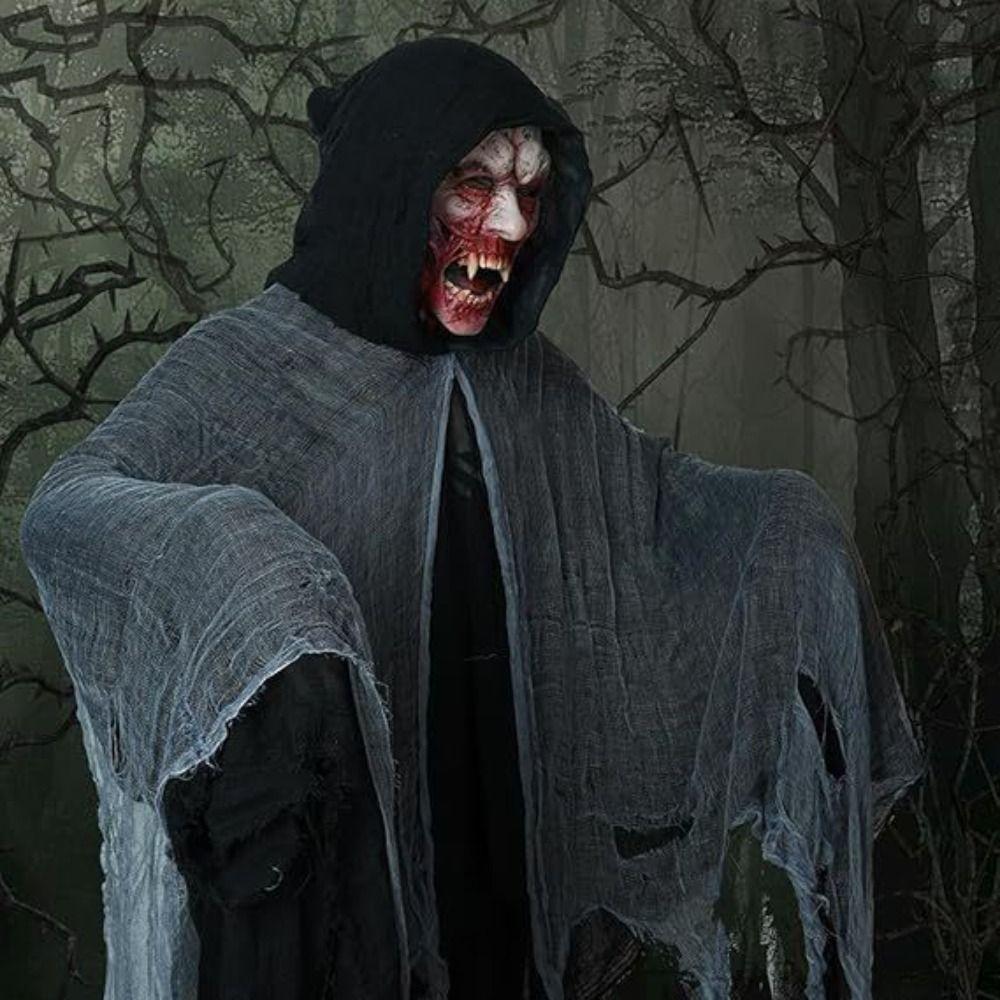 Black Color Overcoats Vintage Cosplay Costume New Design Halloween Hooded Cloak