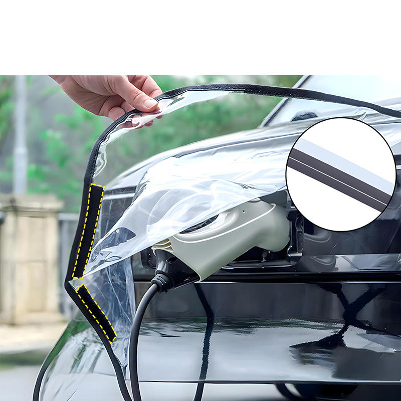 Car Charging Port Rain Cover EV Charger Plug Cover Magnet Transparent Cover For Electric Vehicle Waterproof Outdoor Charging