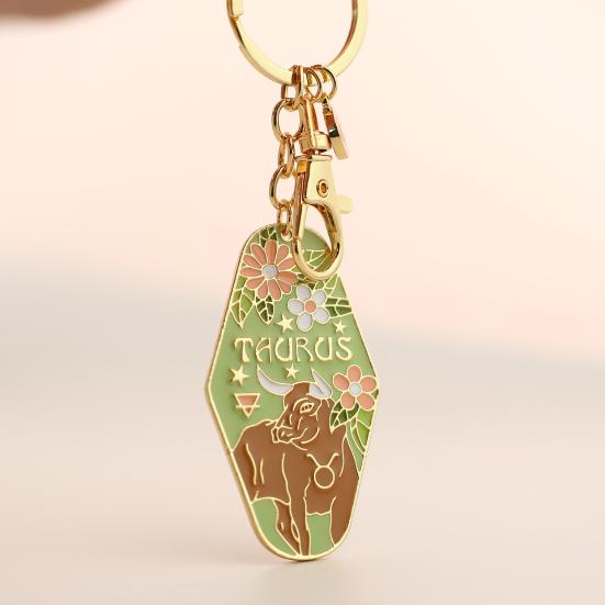 Zodiac Constellation Keychain Bag Bohemian Style Hotel Retro Motel Car